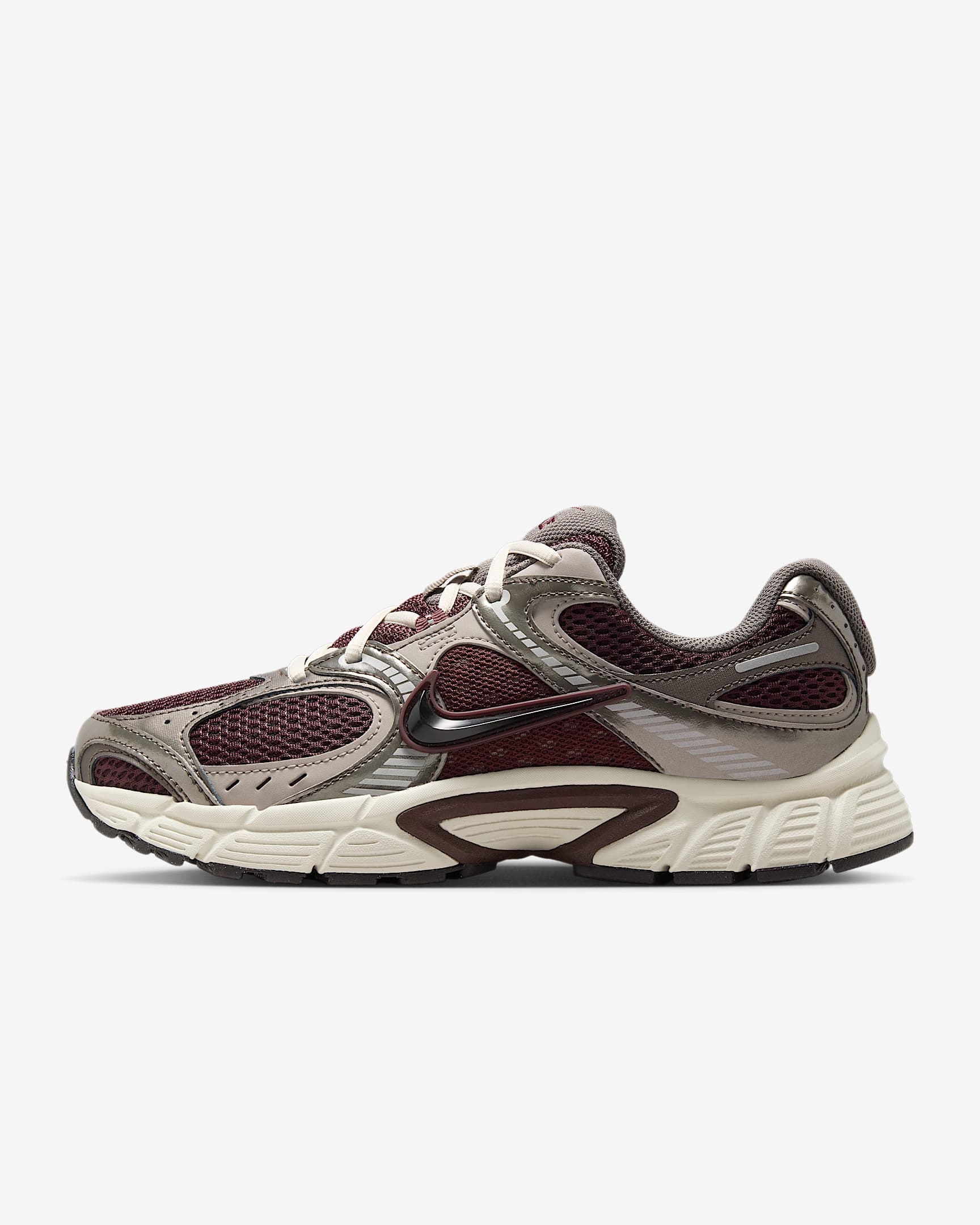 Nike V5 RNR Schuh mit reflektierenden Akzenten (Damen) – Burgundy Crush/College Grey/Light Orewood Brown/Schwarz