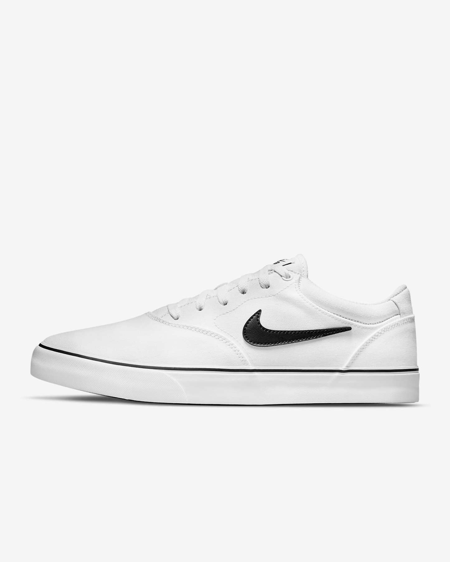 Nike SB Chron 2 Canvas Skateboardschuh – Weiß/Weiß/Schwarz