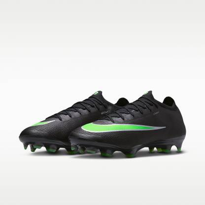 Nike Mercurial Vapor 17 Elite Low-Top-Fußballschuh für normalen Rasen – Schwarz/Schwarz/Illusion Green