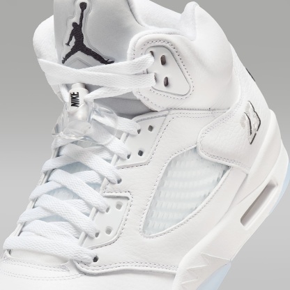 Air Jordan 5 Retro OG "White Metallic" Schuh (Herren) – Weiß/Metallic Silver/Schwarz