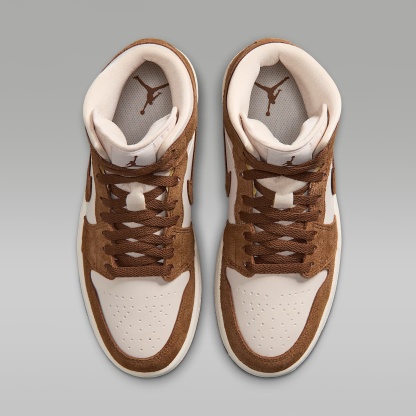 Air Jordan 1 Mid Schuh (Damen) – Light British Tan/Chalk
