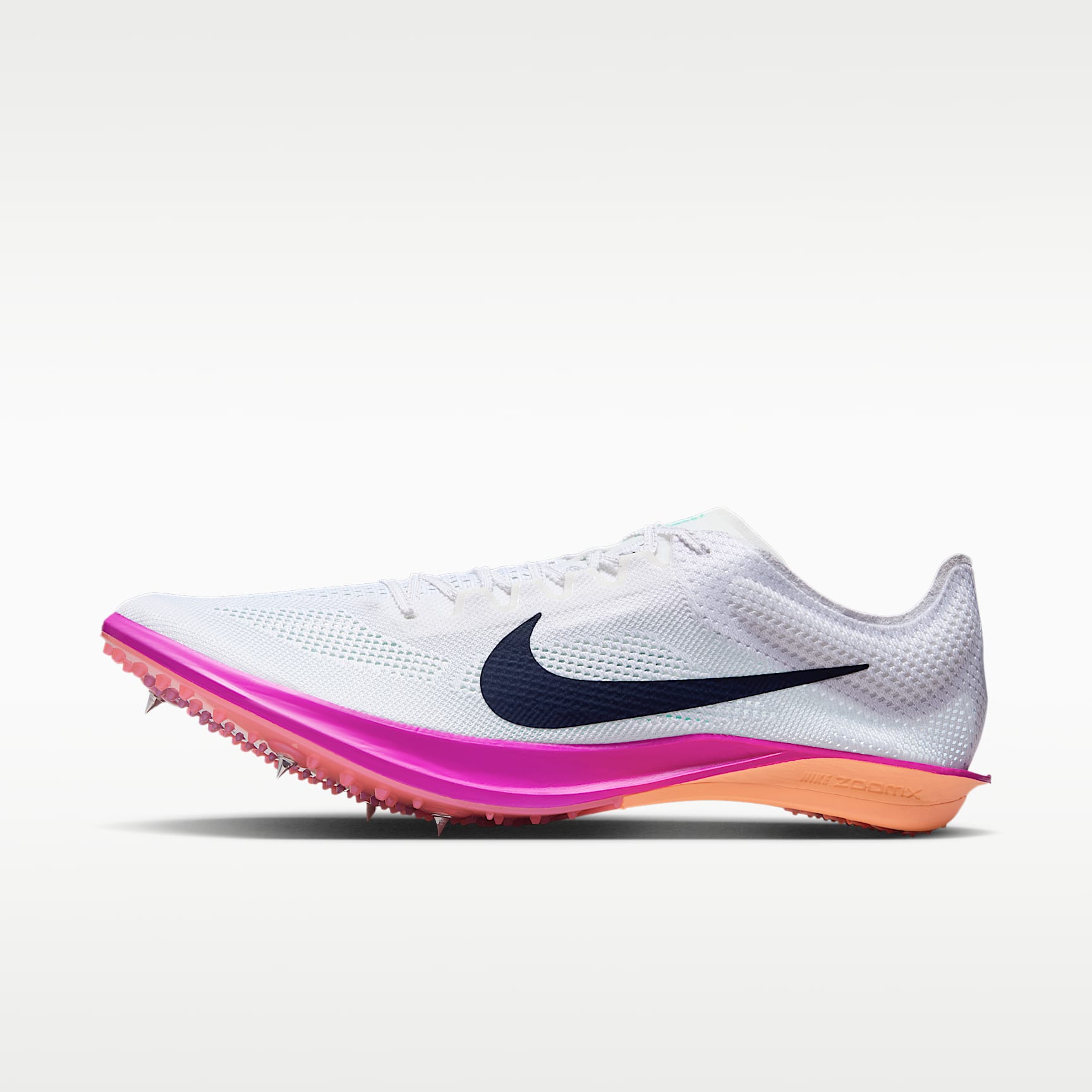 Nike Dragonfly 2 Track & Field Langstrecken-Spikes – Weiß/Hyper Turquoise/Fire Pink/Obsidian