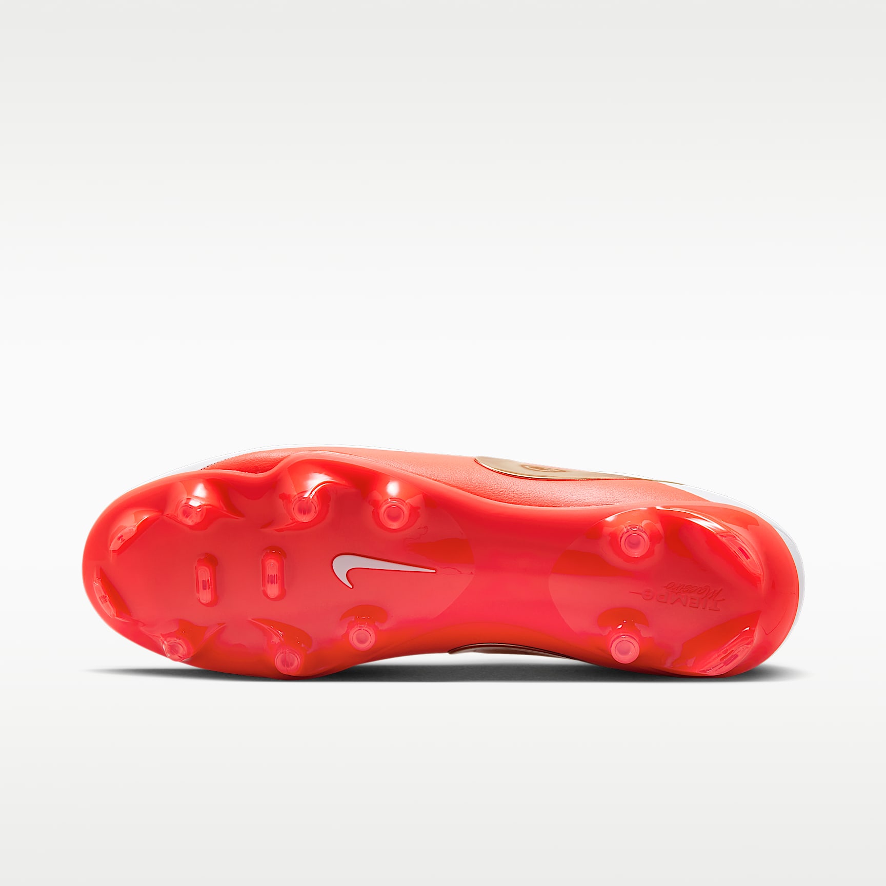 Nike Tiempo Maestro Academy Low Top Fußballschuh für verschiedene Böden – Weiß/Bright Crimson/Blur