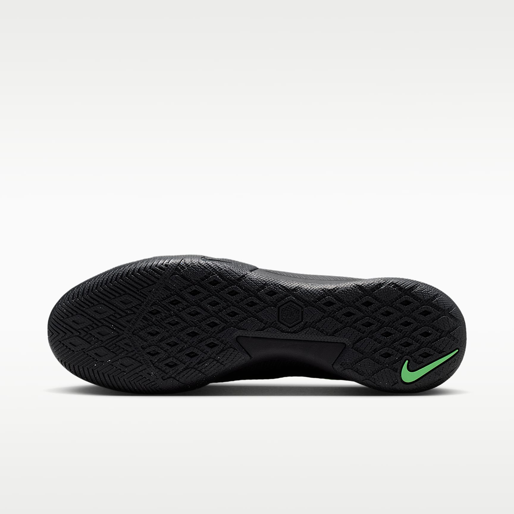 Nike Mercurial Vapor 17 Academy Low-Top-Fußballschuh für Hallen- und Hartplätze – Schwarz/Schwarz/Illusion Green