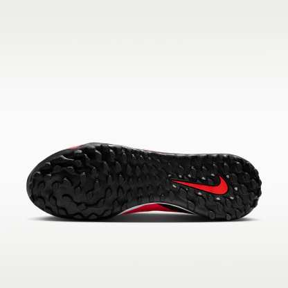 Nike Phantom 6 Low Academy Fußballschuh für Turf – Bright Crimson/Schwarz/Blur