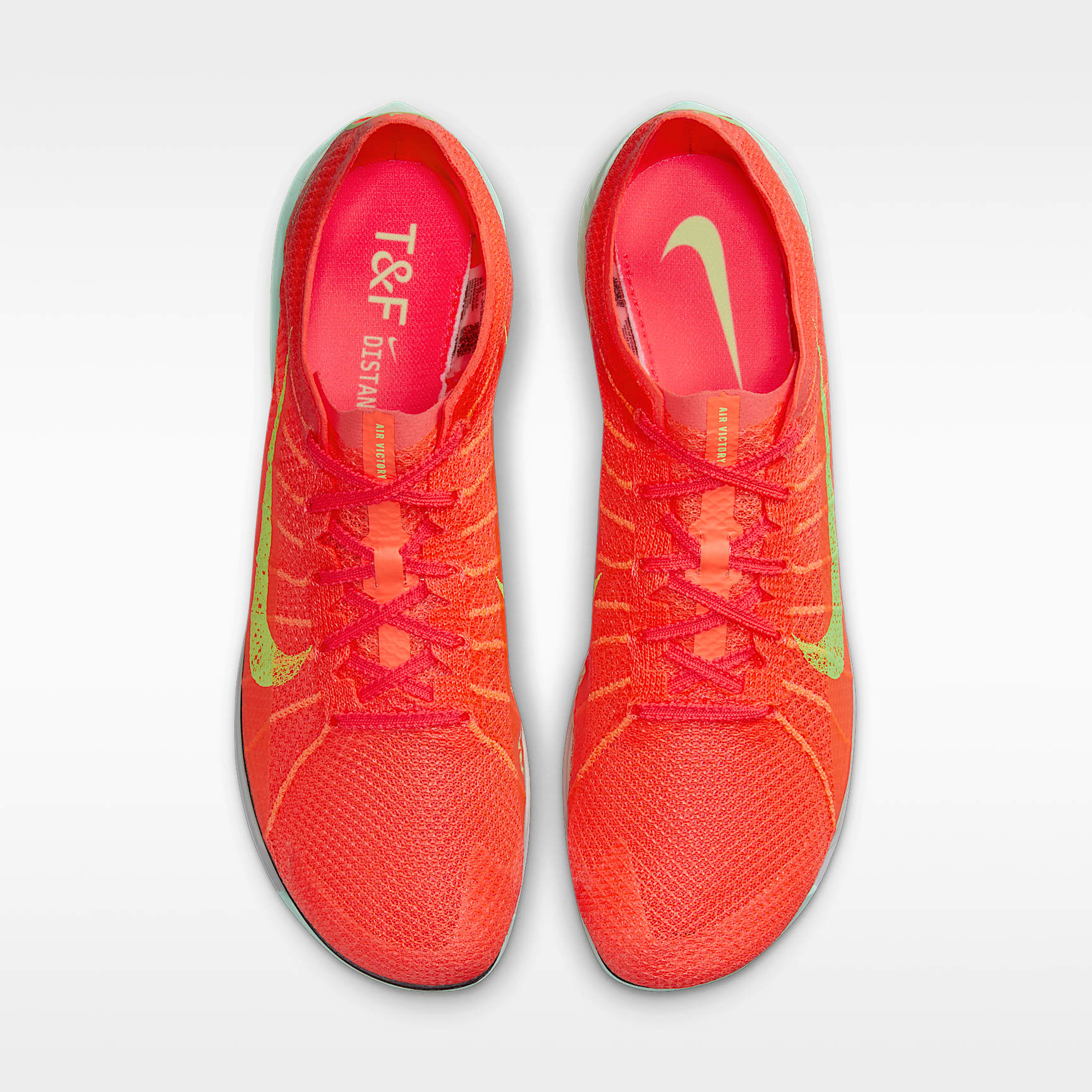 Nike Victory 2 Track & Field Langstrecken-Spikes – Bright Crimson/Hyper Orange/Lime Blast/Washed Coral