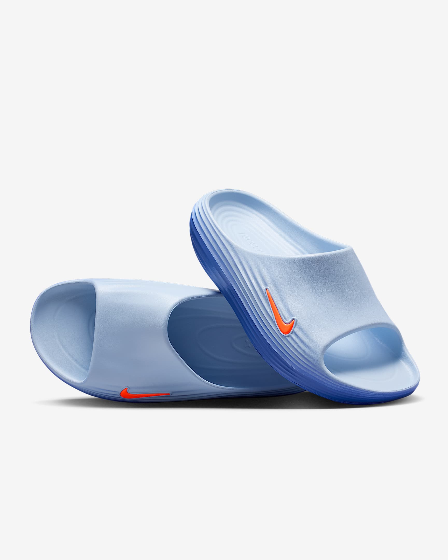 Nike ReactX Rejuven8 Slides (Herren) – Hydrogen Blue/Blue Crystal/Lapis/Total Orange