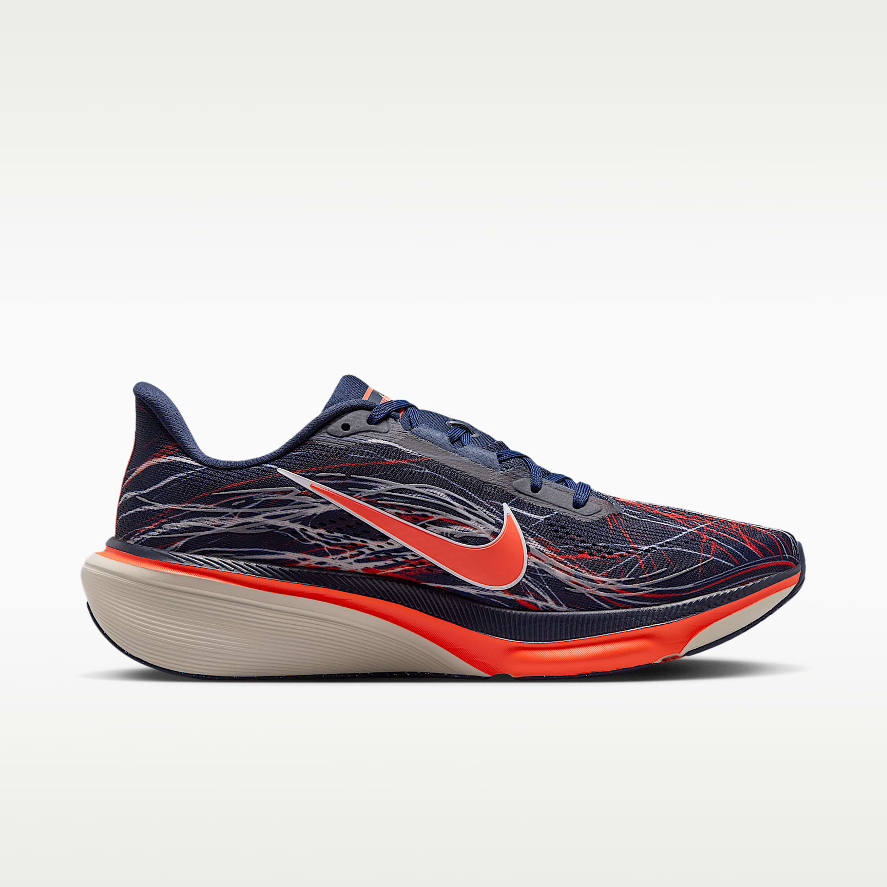 Nike Pegasus 42 Straßenlaufschuh (Herren) – Obsidian/Light Bone/Bright Crimson/Dynamic Yellow