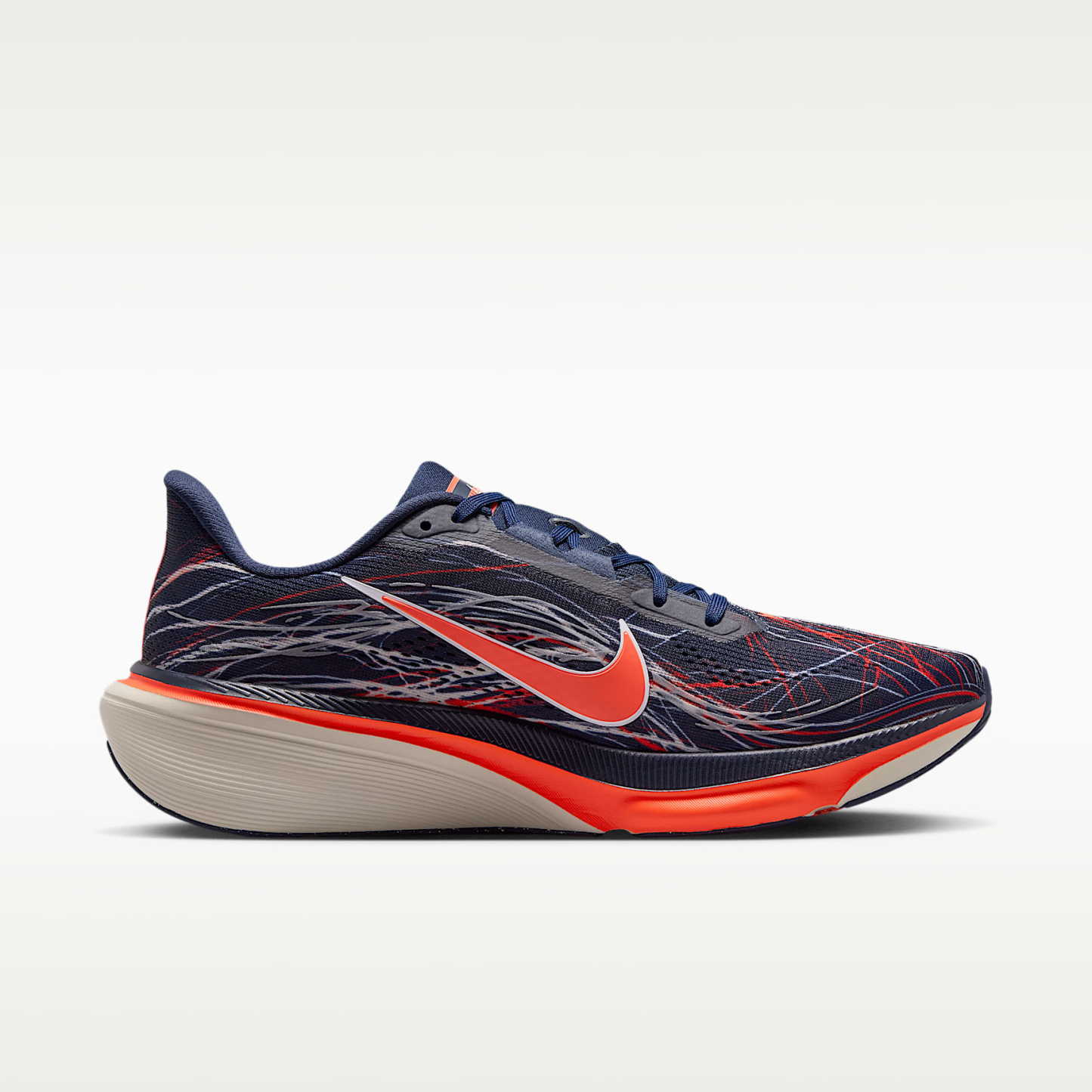 Nike Pegasus 42 Straßenlaufschuh (Herren) – Obsidian/Light Bone/Bright Crimson/Dynamic Yellow
