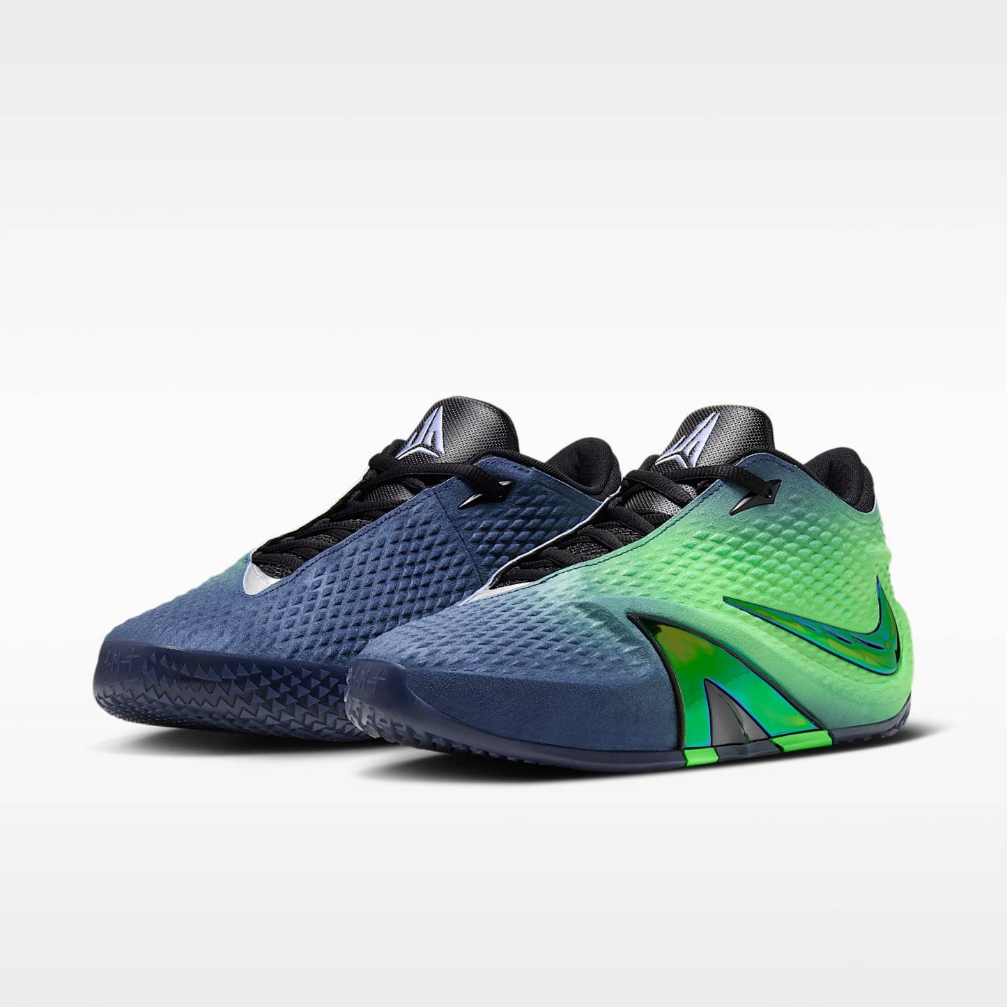 JA 4 "Nightmare" Basketballschuhe – Obsidian/Schwarz/Voltage Green/Multi-Color