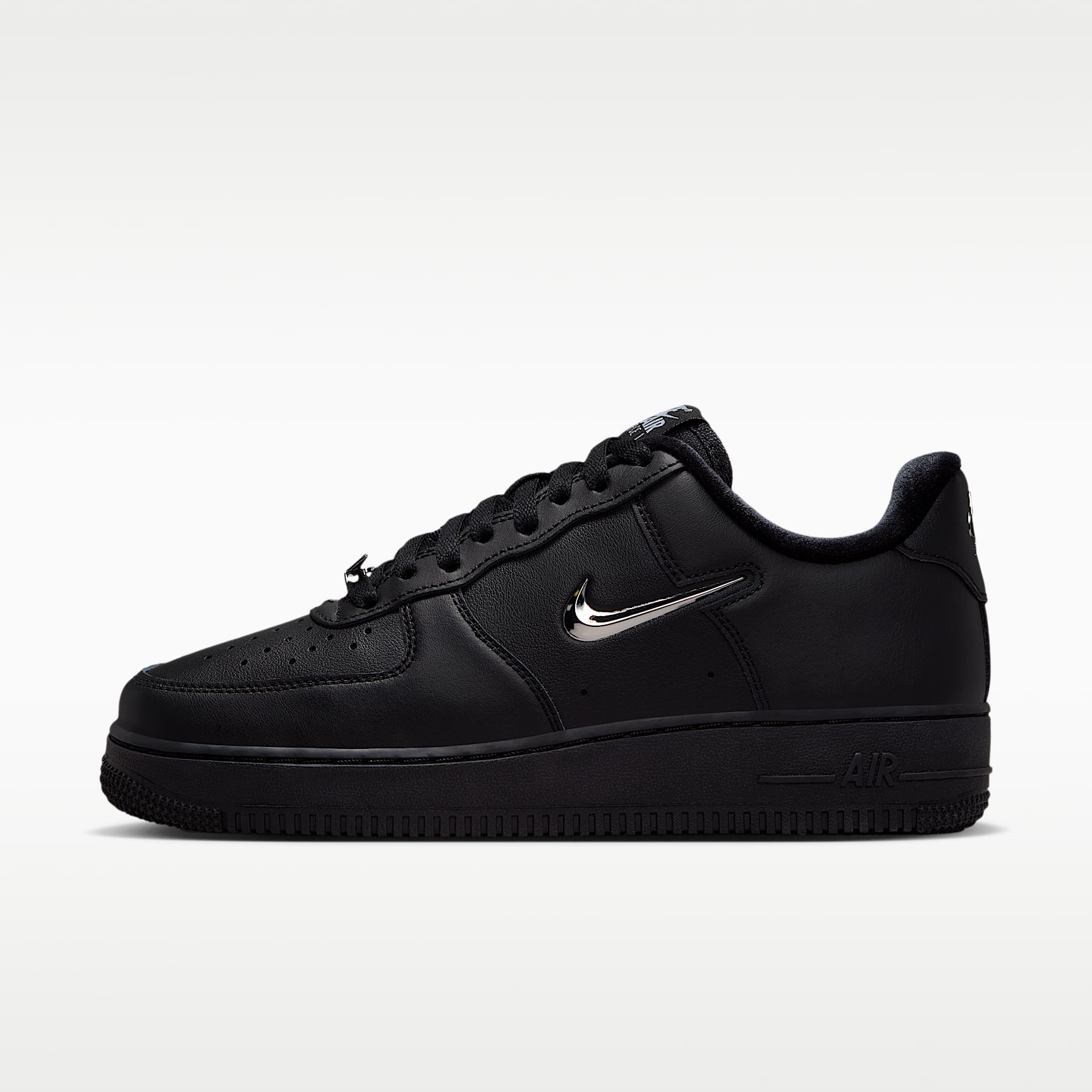 Nike Air Force 1 '07 Schuh (Damen) – Schwarz/Wolf Grey/Metallic Silver