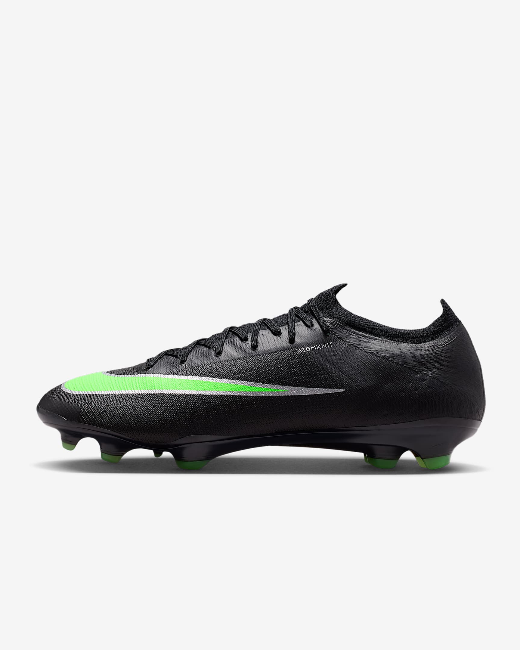 Nike Mercurial Vapor 17 Elite Low-Top-Fußballschuh für normalen Rasen – Schwarz/Schwarz/Illusion Green