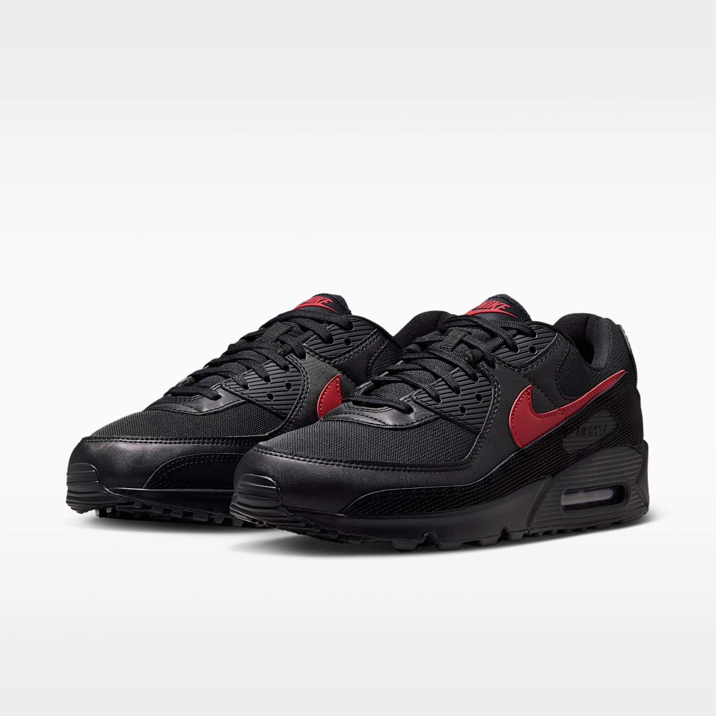 Nike Air Max 90 Schuh (Herren) – Schwarz/Schwarz/Tough Red