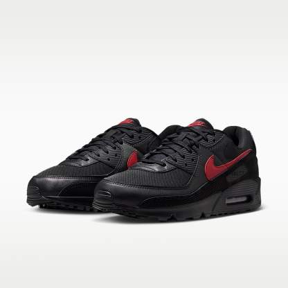 Nike Air Max 90 Schuh (Herren) – Schwarz/Schwarz/Tough Red