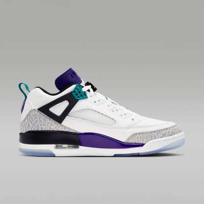 Jordan Spizike Low Herrenschuh – Weiß/Court Purple/Light Smoke Grey/Rio Teal