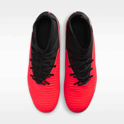 Nike Phantom 6 High Club Fußballschuh für verschiedene Böden – Bright Crimson/Schwarz/Blur