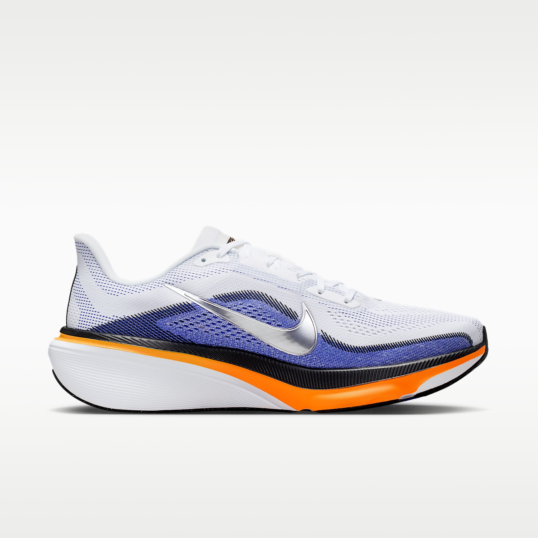 Nike Pegasus 42 Straßenlaufschuh (Herren) – Weiß/Lapis/Total Orange/Metallic Silver