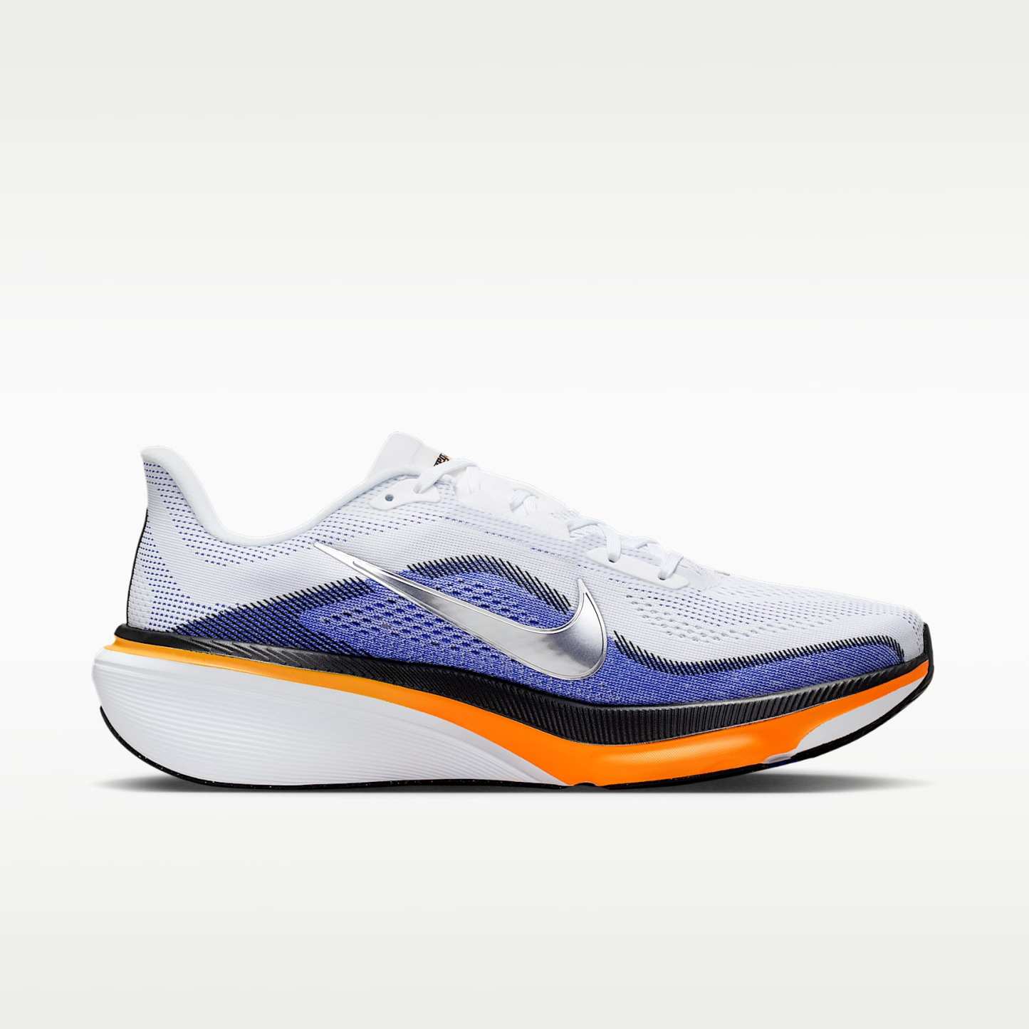 Nike Pegasus 42 Straßenlaufschuh (Herren) – Weiß/Lapis/Total Orange/Metallic Silver