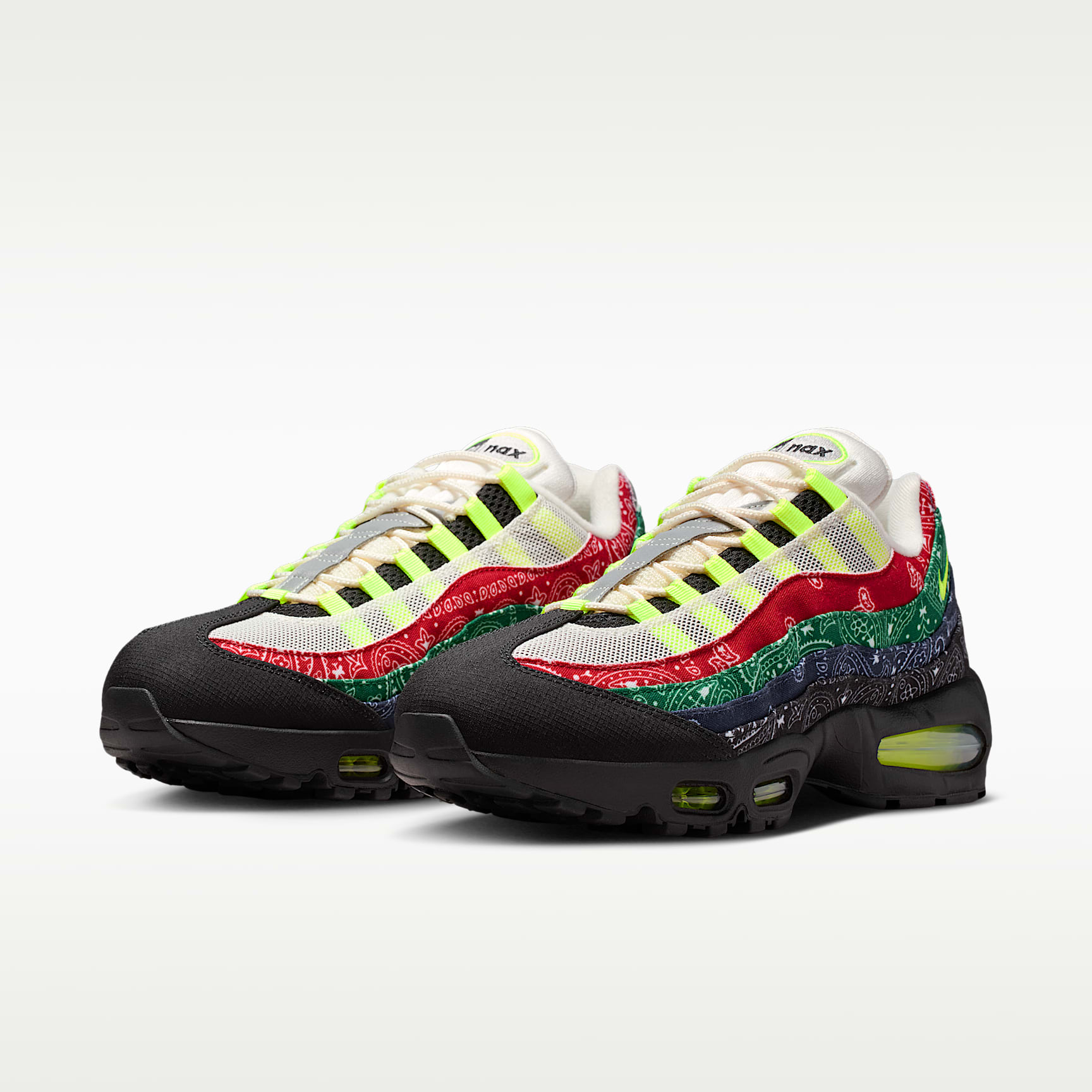 Nike Air Max 95 Big Bubble Schuh (Herren) – Sail/University Red/Sport Green/Volt