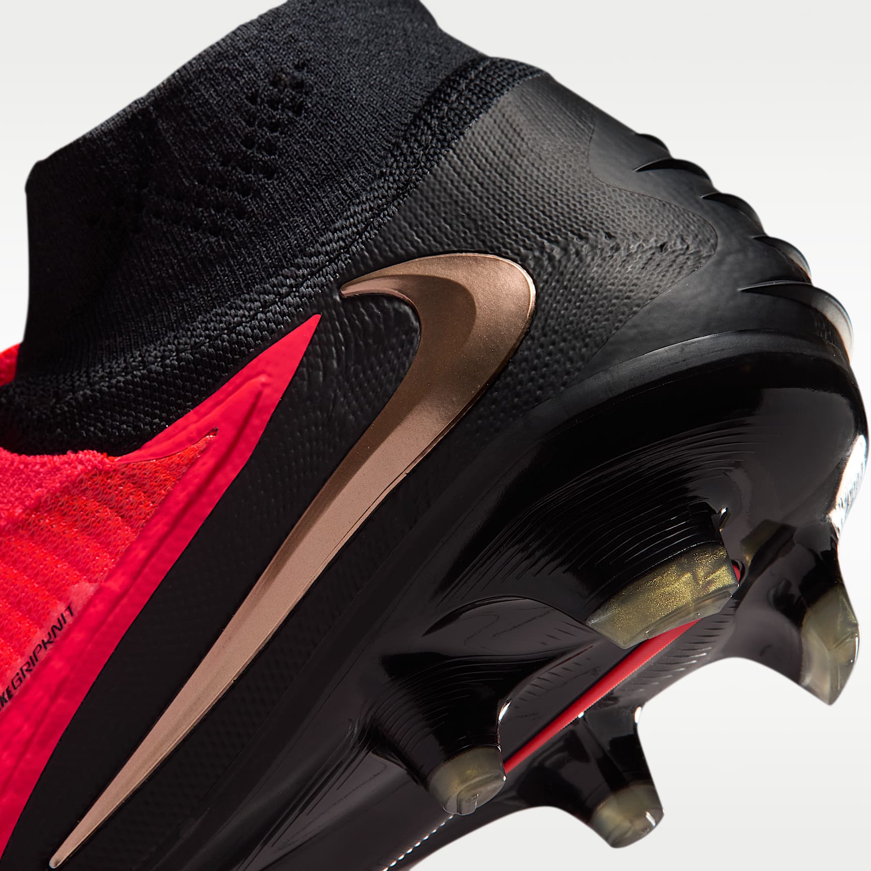Nike Phantom 6 High Elite Fußballschuh für normalen Rasen – Bright Crimson/Bright Crimson/Schwarz