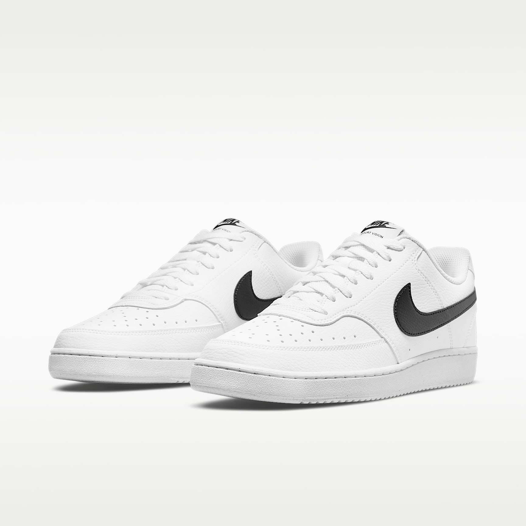 Nike Court Vision Low Next Nature Herrenschuh – Weiß/Weiß/Schwarz