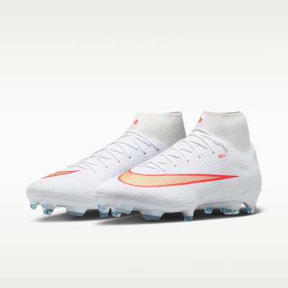 Nike Mercurial Superfly 11 Academy High-Top-Fußballschuh für verschiedene Böden – Weiß/Bright Crimson/Blur
