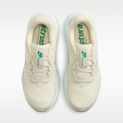 Nike Structure 26 Straßenlaufschuh (Damen) – Sea Glass/Light Silver/Barely Green/Metallic Silver
