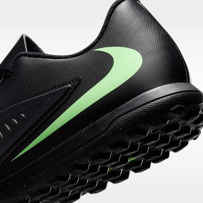 Nike Phantom 6 Low Club Fußballschuh für Turf – Schwarz/Schwarz/Illusion Green