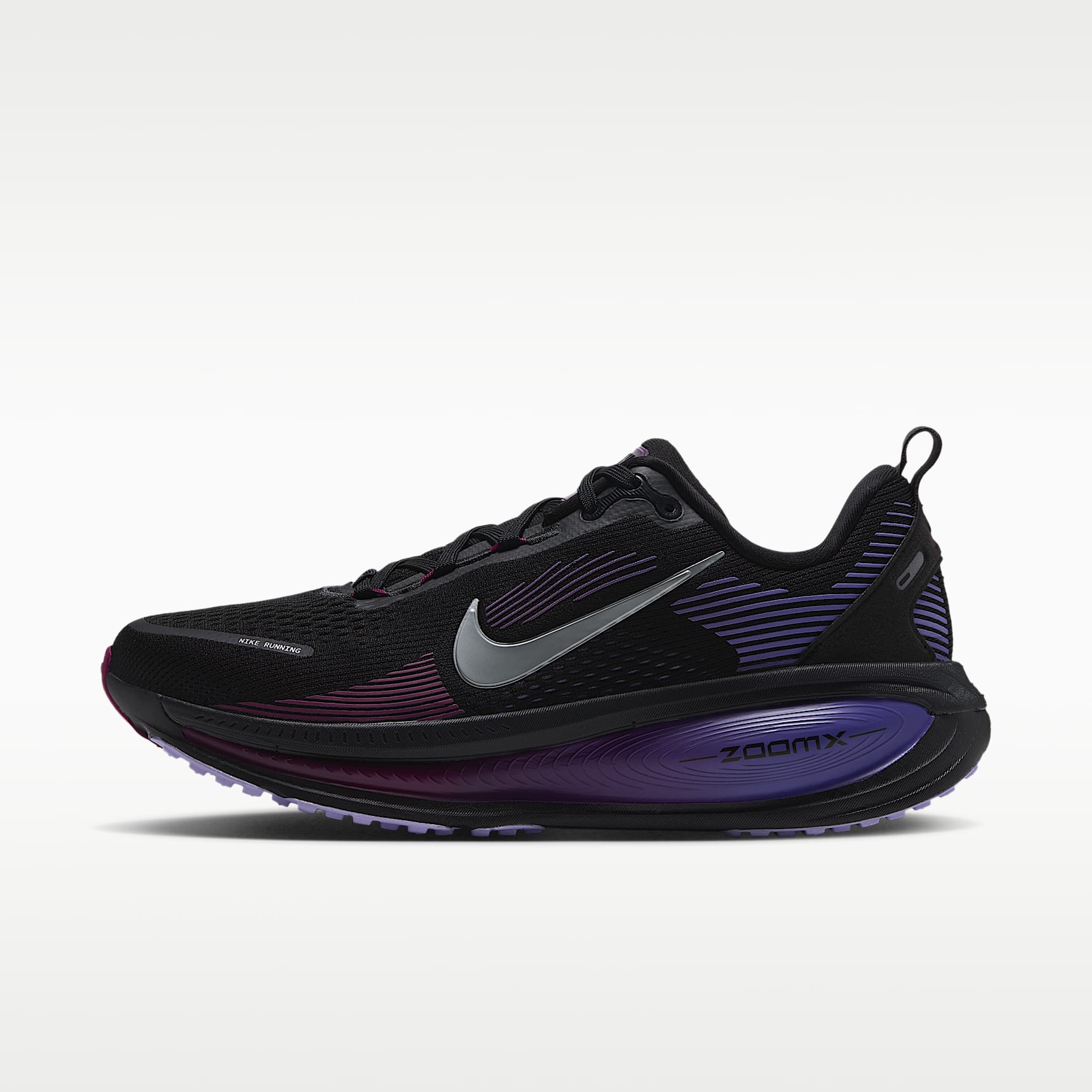 Nike Vomero 18 Straßenlaufschuh (Damen) – Schwarz/Persian Violet/True Berry/Metallic Silver