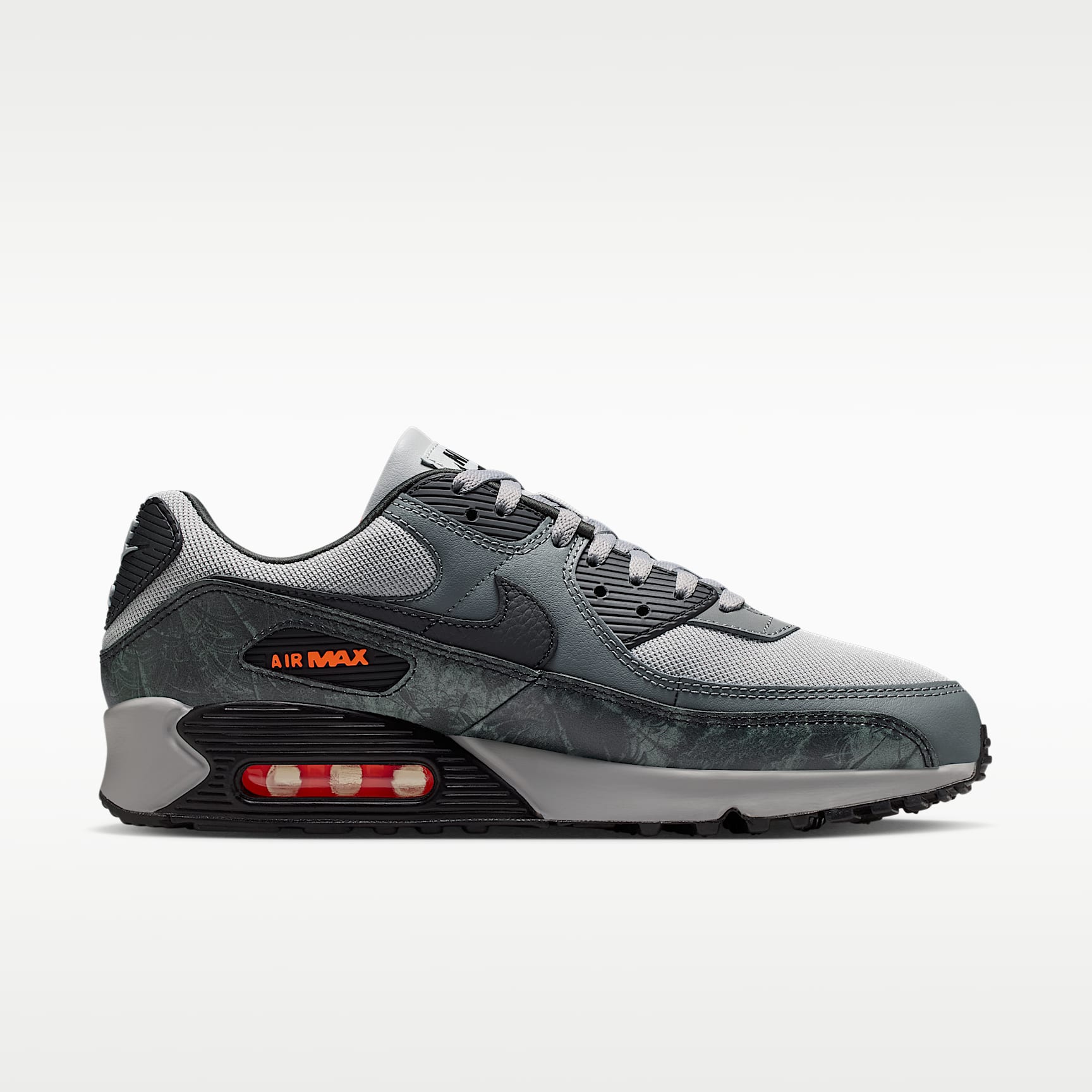 Nike Air Max 90 Premium Schuh (Herren) – Multi-Color/Multi-Color/Hyper Crimson/Schwarz