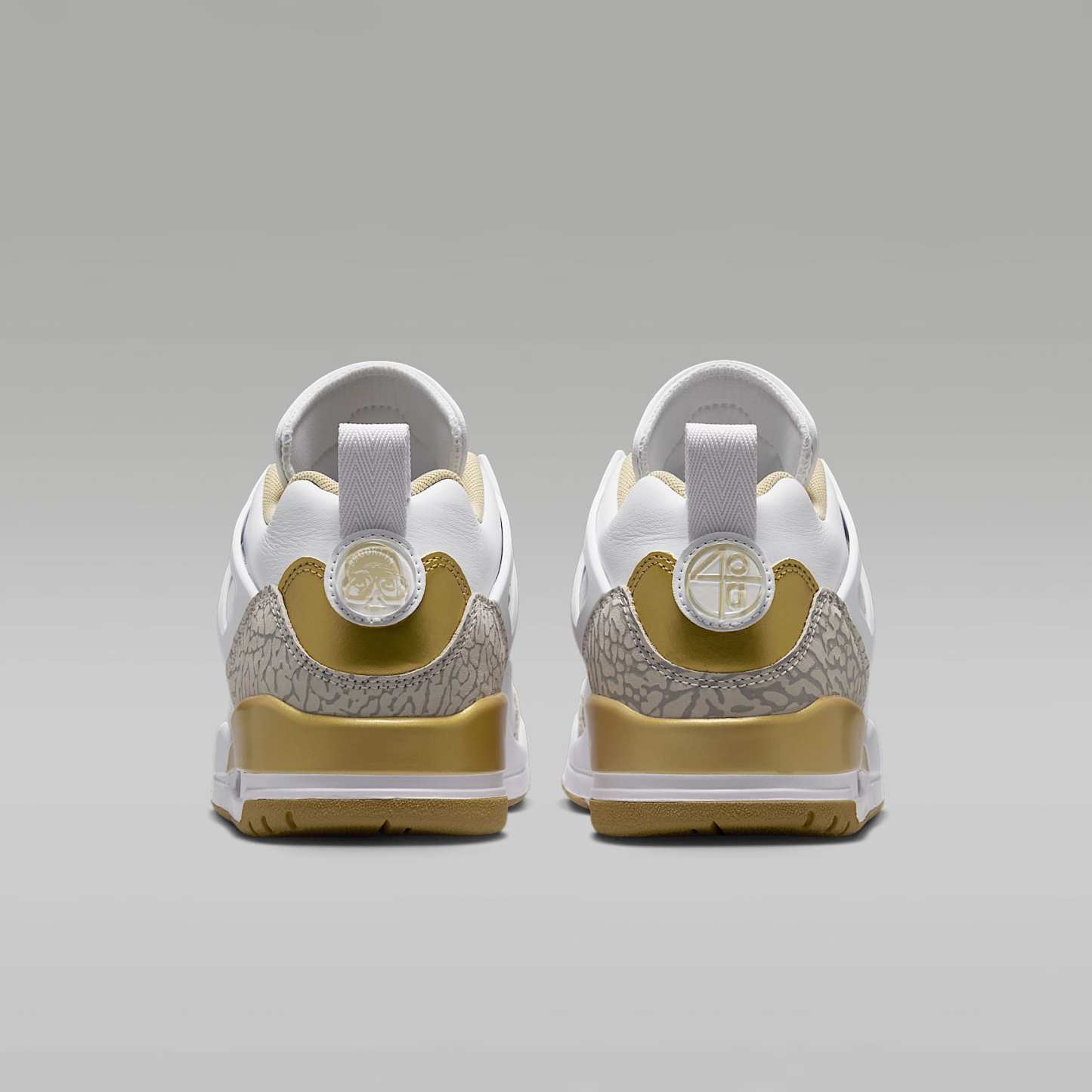 Jordan Spizike Low Schuh (Damen) – Weiß/Neutral Grey/Team Gold/Metallic Gold