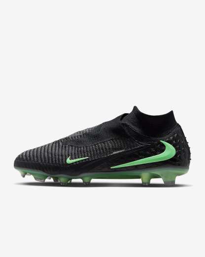 Nike Phantom 6 High Elite Fußballschuh für normalen Rasen – Schwarz/Schwarz/Illusion Green