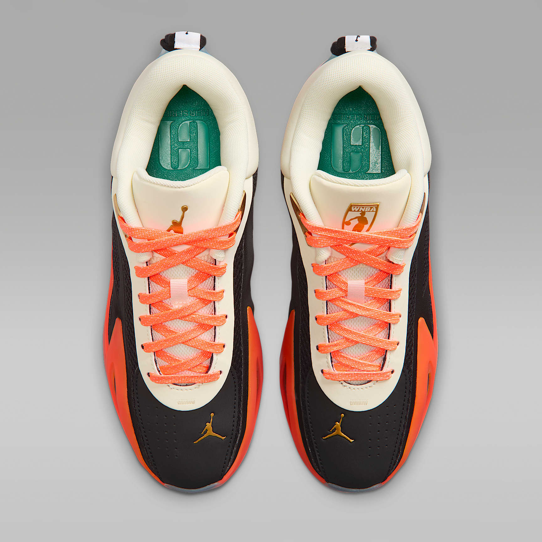 Jordan Heir Series 2 "Oh Sheila" Basketballschuh – Schwarz/Metallic Gold/Total Orange/Coconut Milk