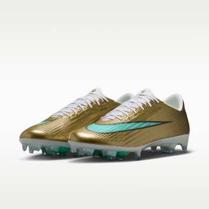Nike Mercurial Superfly 11 Elite "Kylian Mbappé" Low-Top-Fußballschuh für normalen Rasen – Metallic Gold/Green Glow