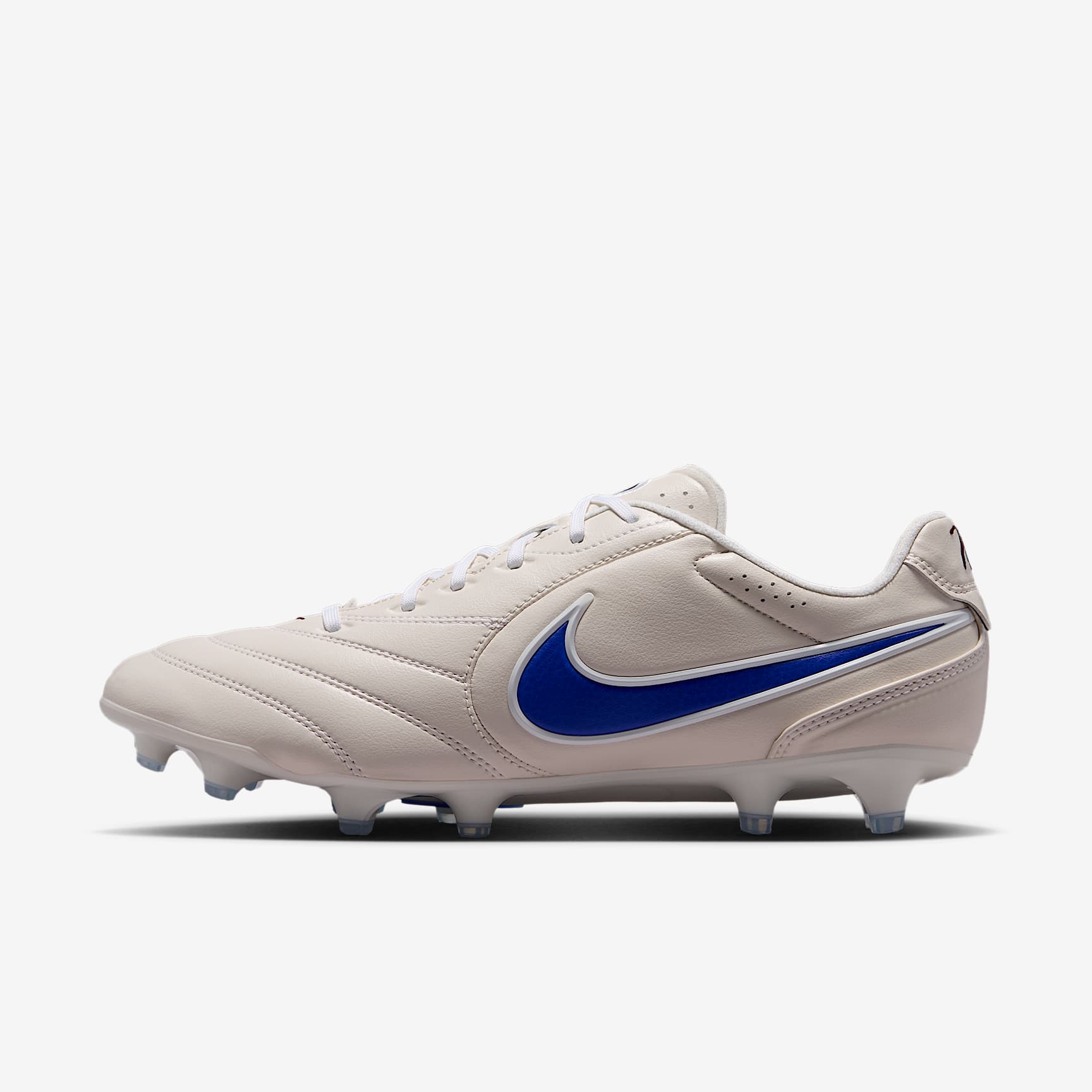 Nike Tiempo Ligera Pro Low-Top-Fußballschuh für normalen Rasen – Chalk/Weiß/Racer Blue