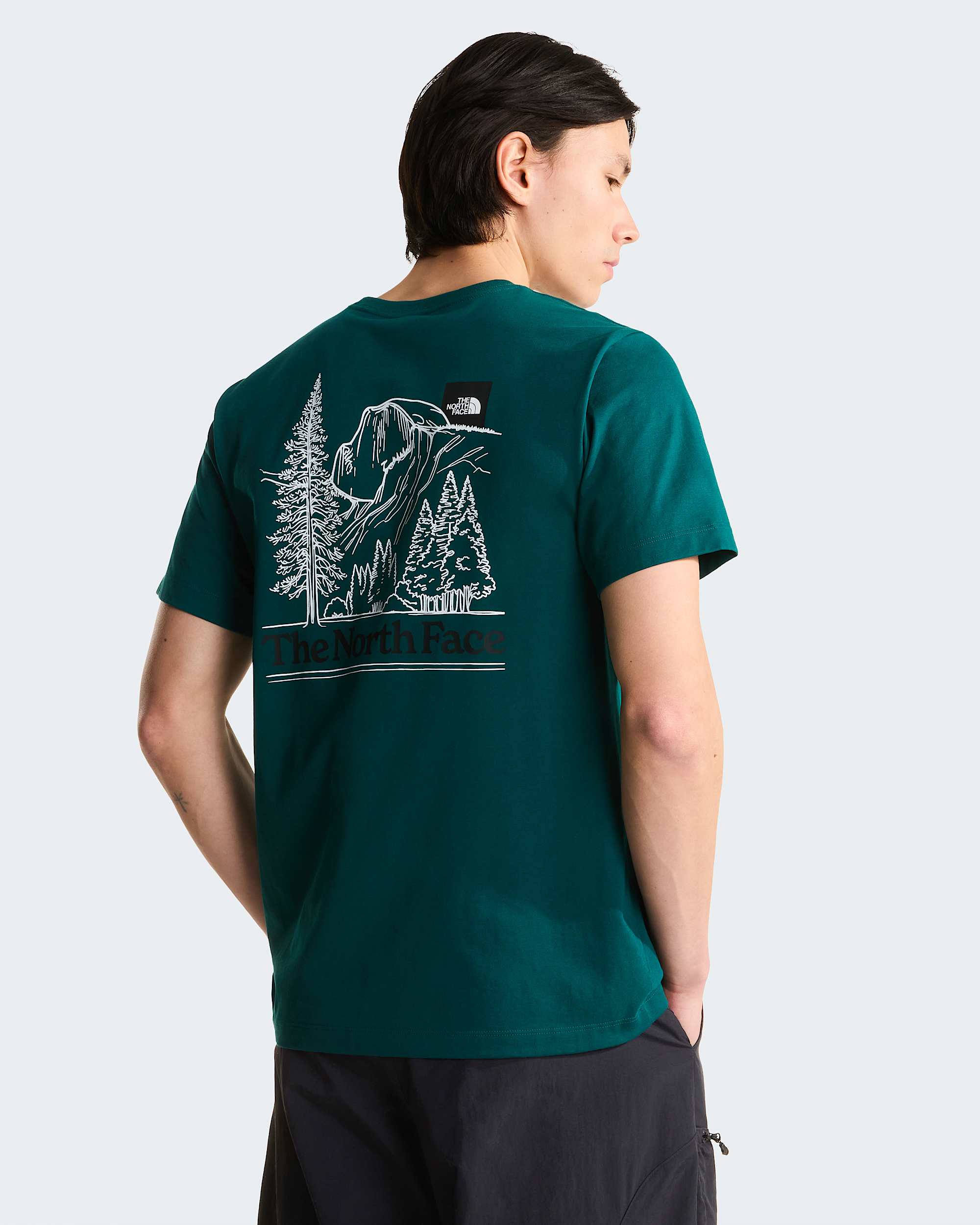 Monte normal geschnittenes T-Shirt mit Grafik für Herren – Pacific Teal