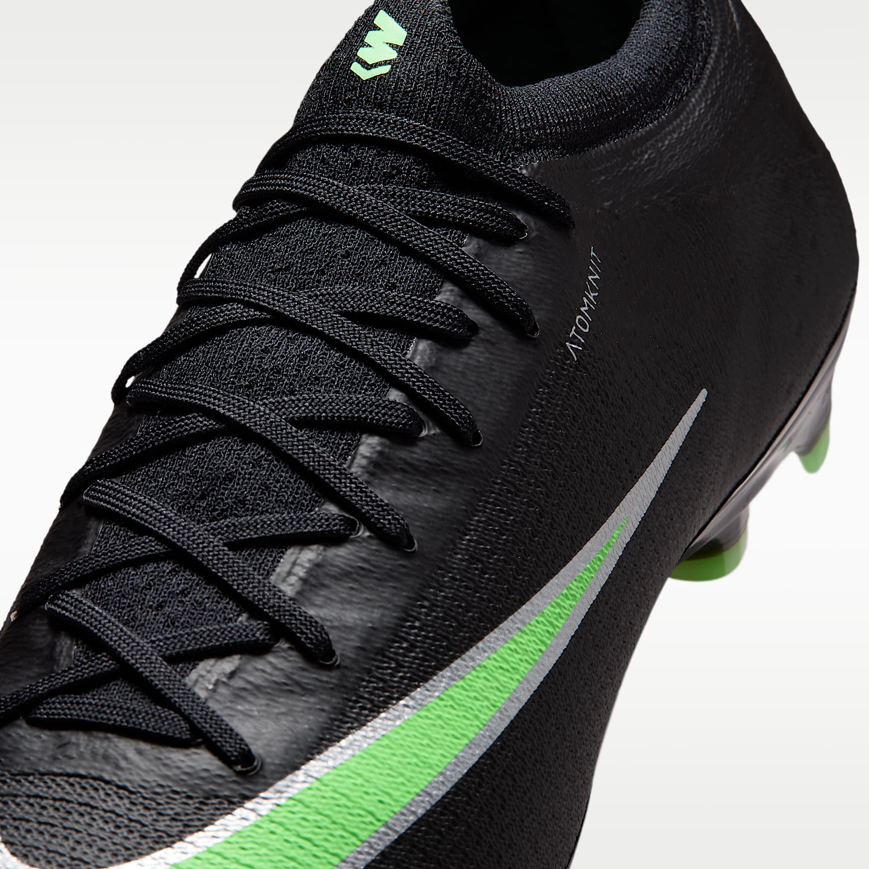 Nike Mercurial Vapor 17 Elite Low-Top-Fußballschuh für normalen Rasen – Schwarz/Schwarz/Illusion Green