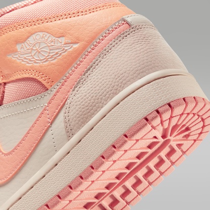 Air Jordan 1 Mid Damenschuh – Atomic Orange/Terra Blush/Shimmer/Apricot Agate