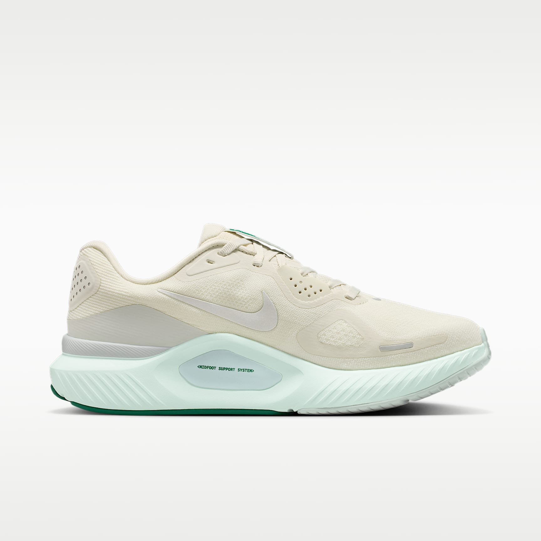 Nike Structure 26 Straßenlaufschuh (Damen) – Sea Glass/Light Silver/Barely Green/Metallic Silver