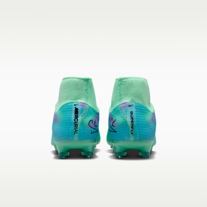 Nike Mercurial Superfly 11 Academy „Sam Kerr“ High-Top-Fußballschuh für verschiedene Böden – Green Glow/Fuchsia Dream/Lagoon Pulse/Schwarz