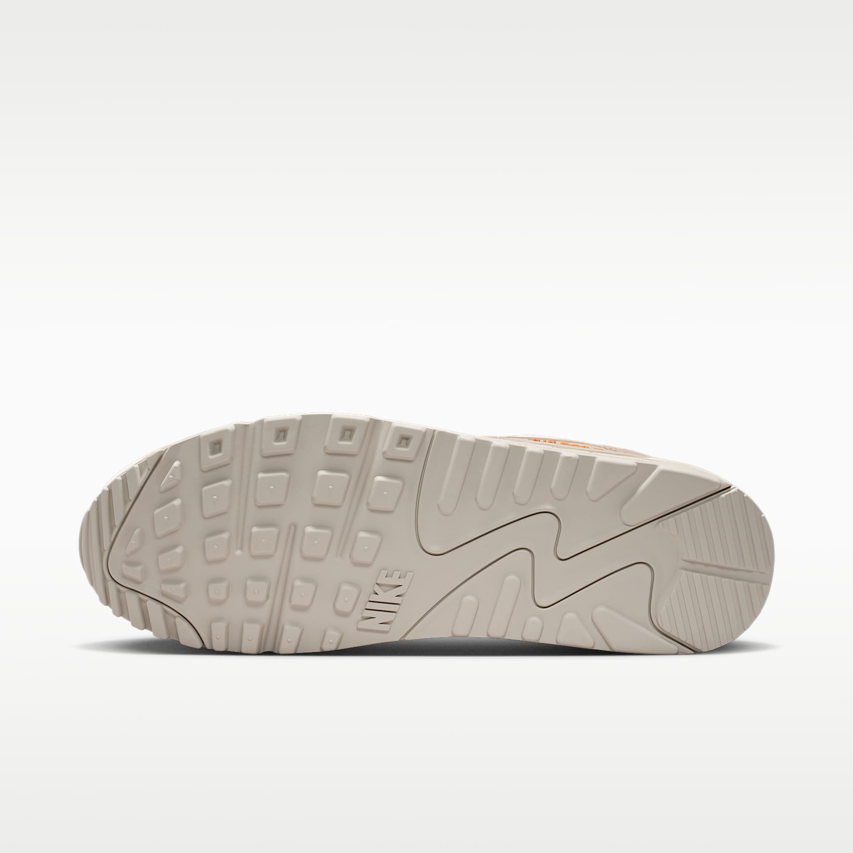 Nike Air Max 90 Premium Schuh (Herren) – Phantom/Cream II/Safety Orange/Light Orewood Brown