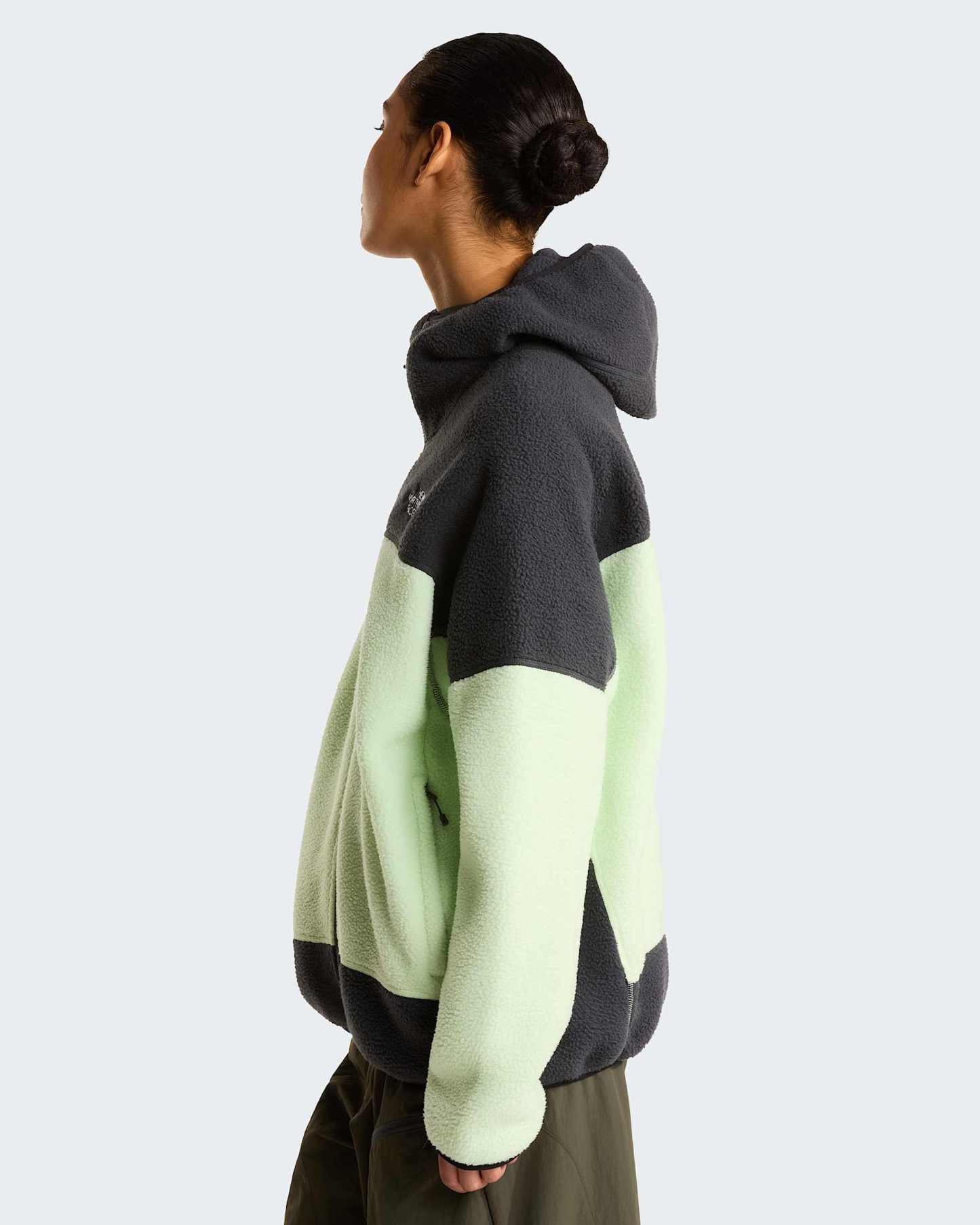 NSE Mask Fleecejacke für Herren – Calcified Lime-Anthracite Grey