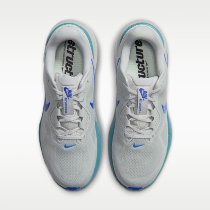 Nike Structure 26 Straßenlaufschuh (Herren) – Grey Mist/Smokey Blue/Racer Blue/Schwarz