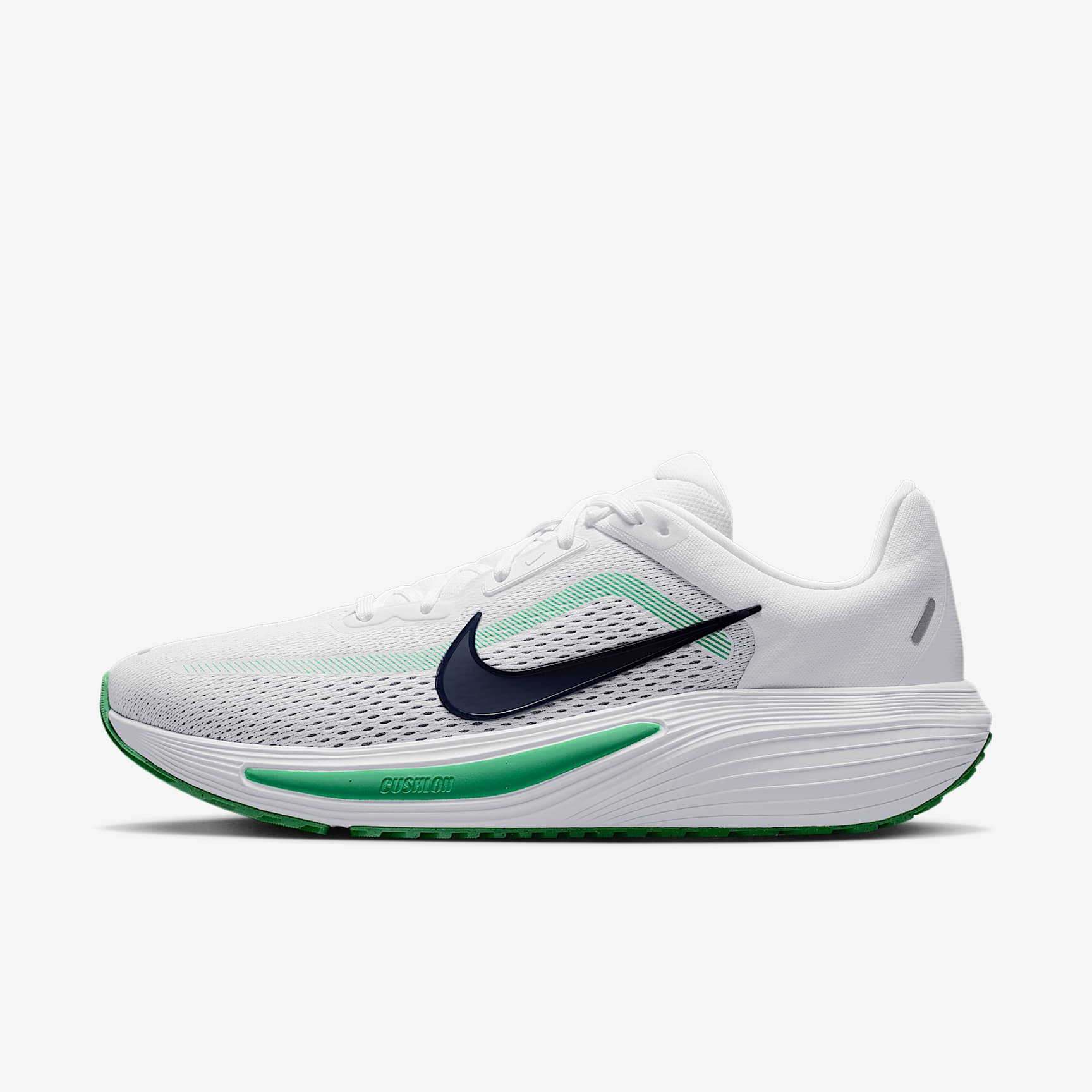 Nike Quest 7 Straßenlaufschuhe (Herren) – Weiß/Green Spark/Midnight Navy