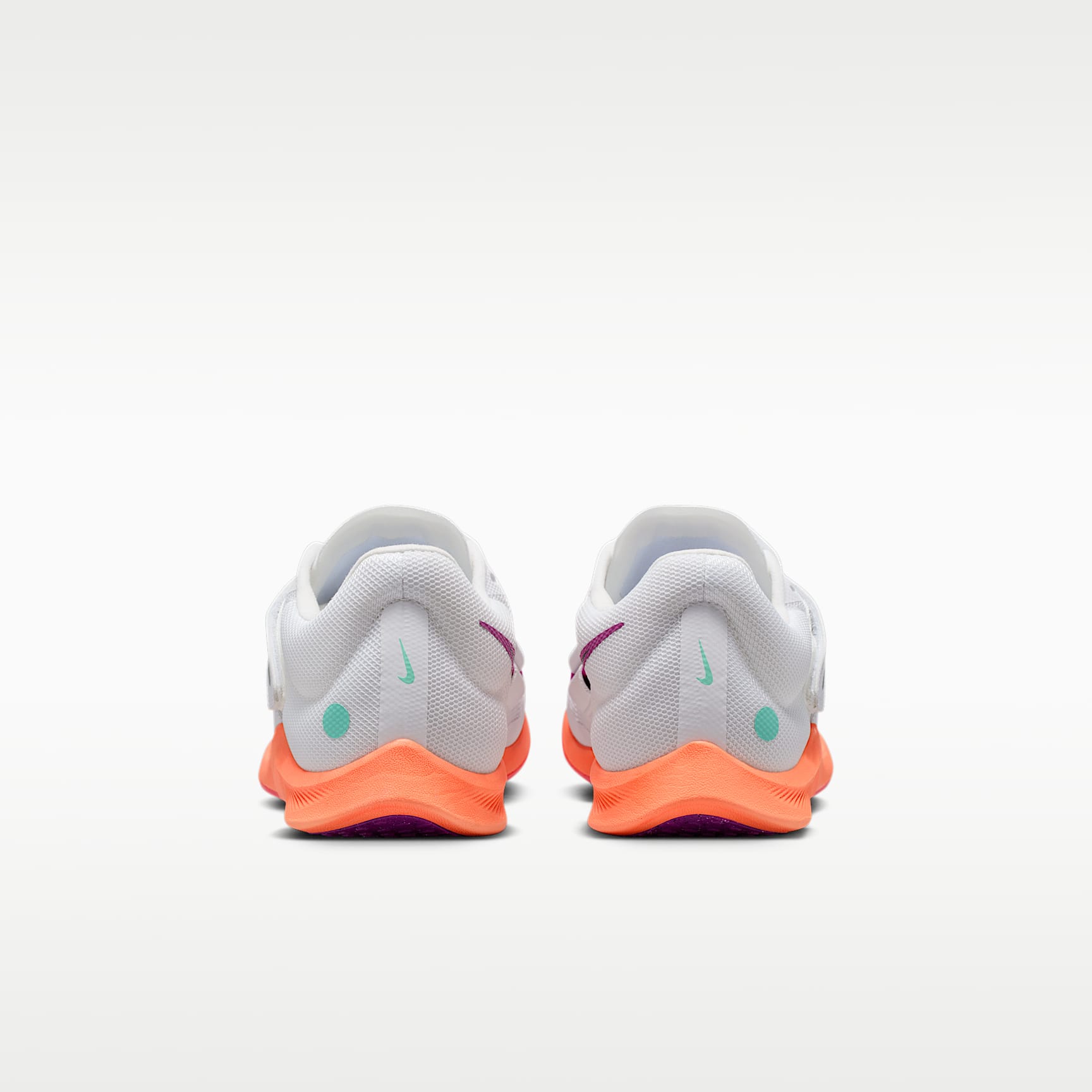 Nike Zoom Rival Jump Sprung-Spikes für Leichtathletik – Weiß/Hyper Turquoise/Bright Crimson/Obsidian