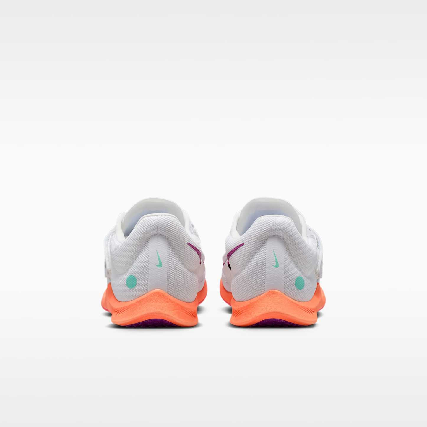 Nike Zoom Rival Jump Sprung-Spikes für Leichtathletik – Weiß/Hyper Turquoise/Bright Crimson/Obsidian