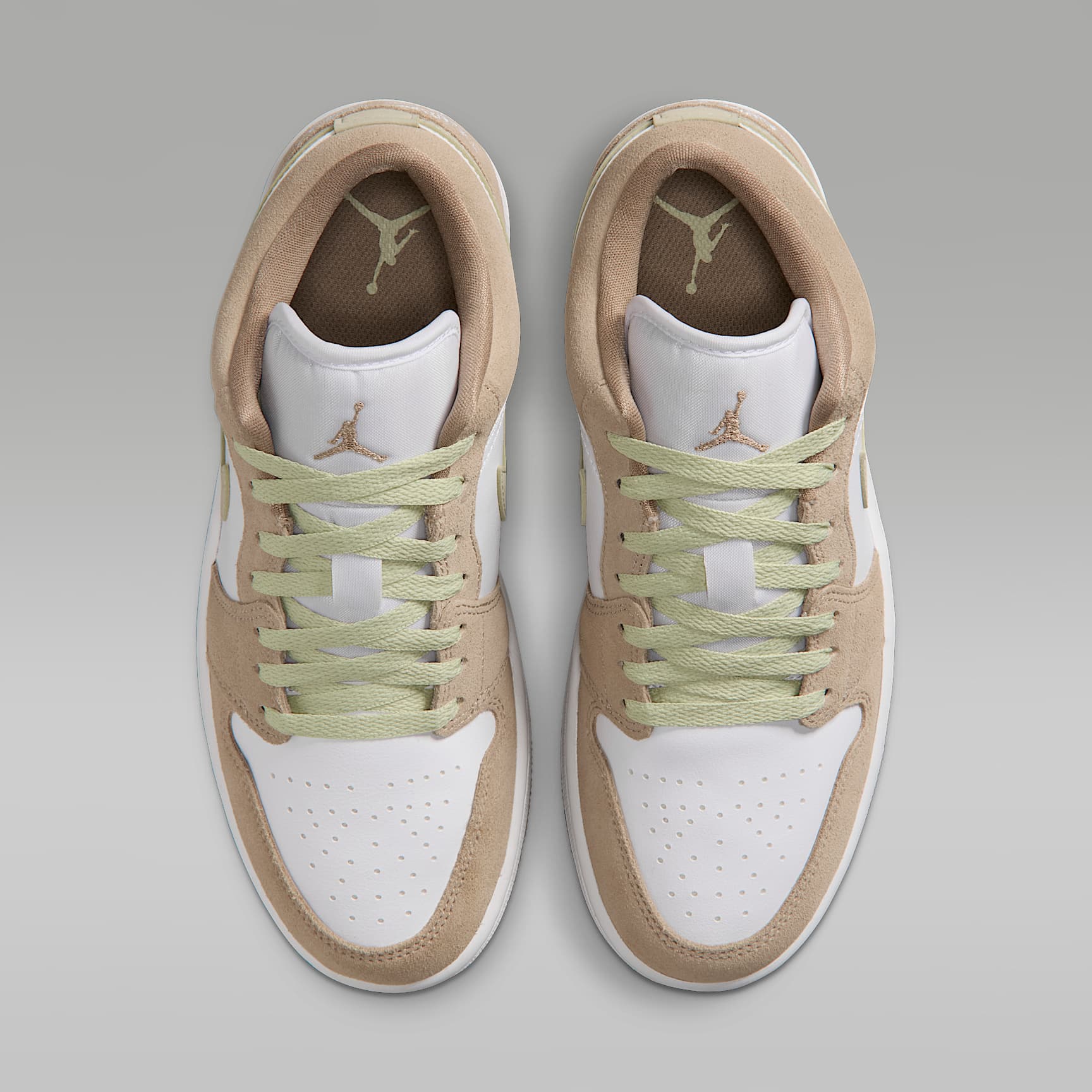 Air Jordan 1 Low Damenschuh – Khaki/Olive Aura/Sail/Weiß