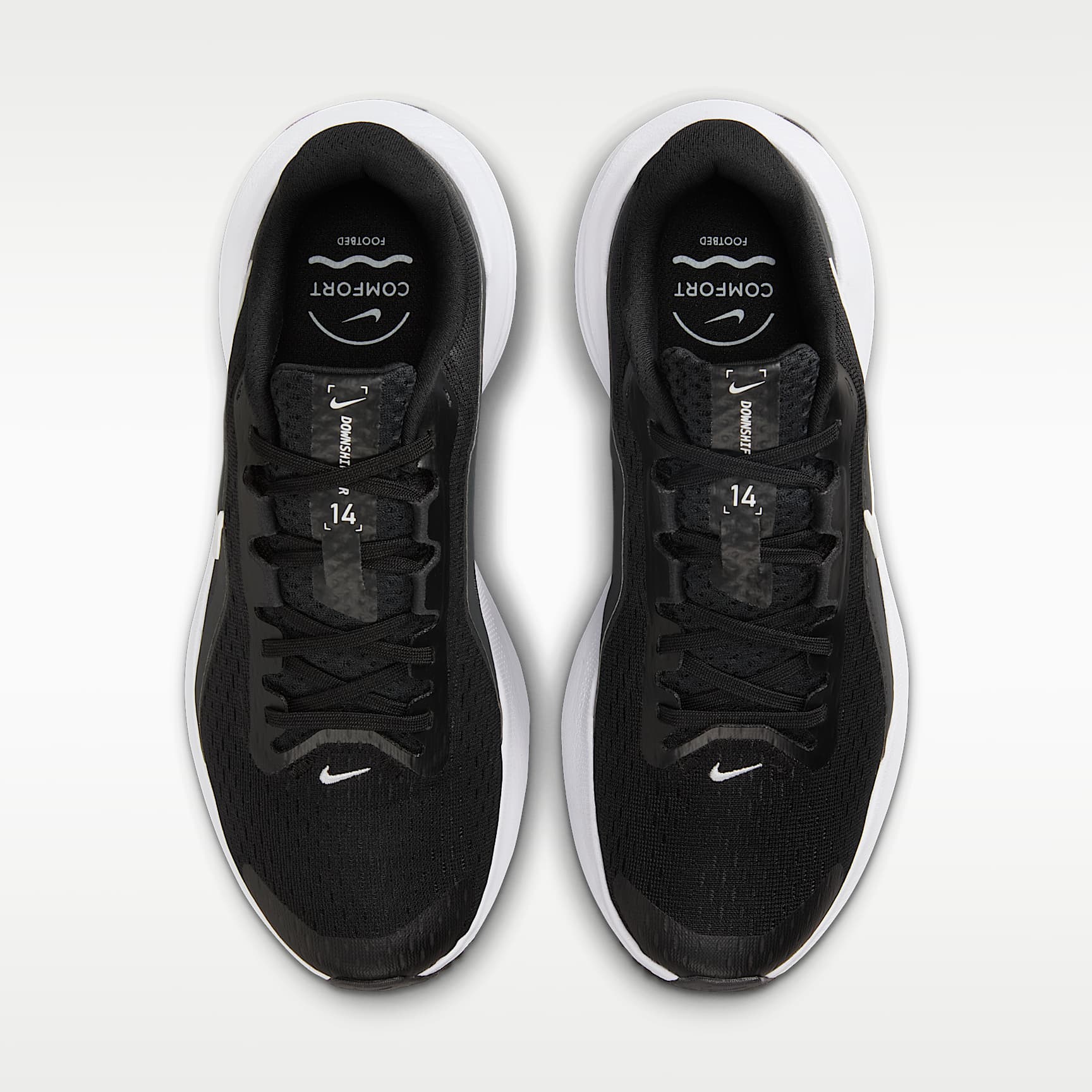 Nike Downshifter 14 Straßenlaufschuh (Damen) – Schwarz/Anthracite/Wolf Grey/Weiß
