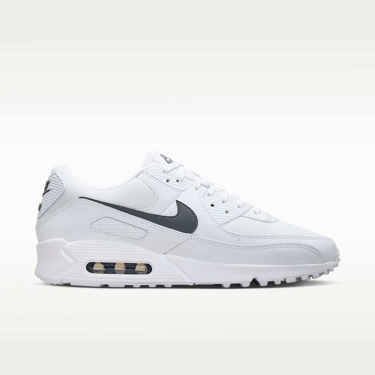 Nike Air Max 90 Schuh (Herren) – Weiß/Weiß/Smoke Grey