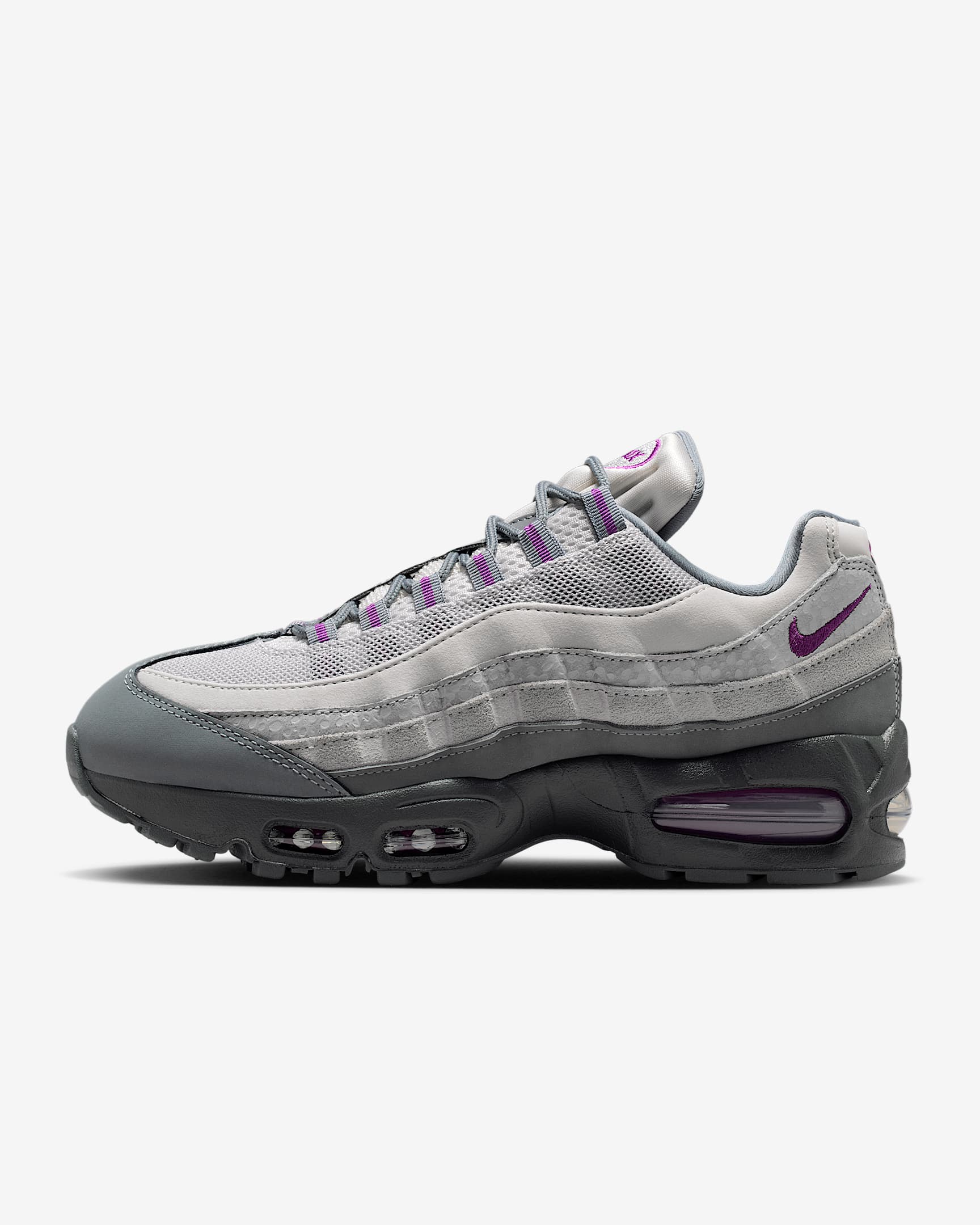 Nike Air Max 95 Big Bubble Schuh (Damen) – Cool Grey/Light Smoke Grey/Vast Grey/Bold Berry